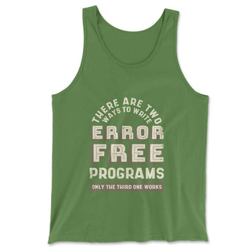 How Many Ways To Write Error Free Programs Men/Unisex Tank in Leaf color